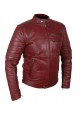 Men's Maroon Biker Jacket
